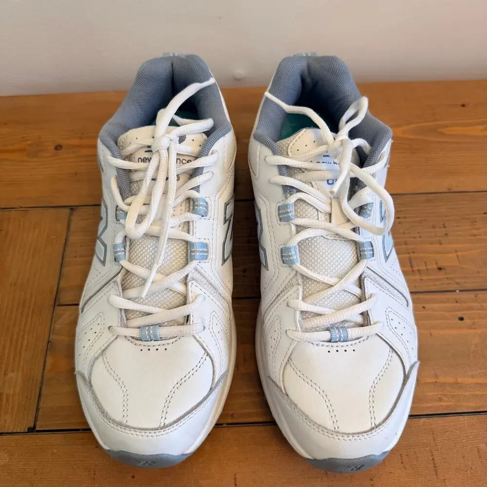 New Balance 608v5 Women's Casual Comfort Cross Trainer - White/Light Blue SZ 9.5